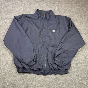 JC Penny USA Olympic Track Jacket Mens XL Navy Blue Windbreaker Full Zip
